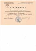 Сертификат. Профессиональный стандарт педагога как ресурс повышения качества дошкольного образования. 2017 г
